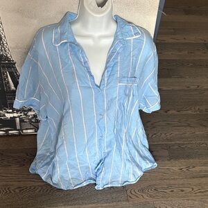 Stars Above Sky Blue Striped Shirt